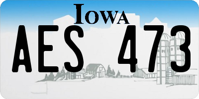 IA license plate AES473