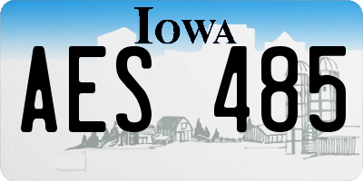 IA license plate AES485
