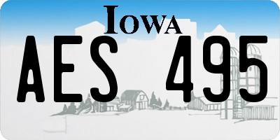 IA license plate AES495