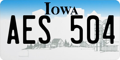 IA license plate AES504