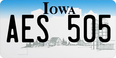 IA license plate AES505