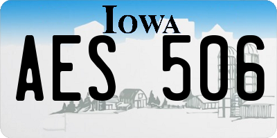 IA license plate AES506
