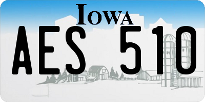 IA license plate AES510