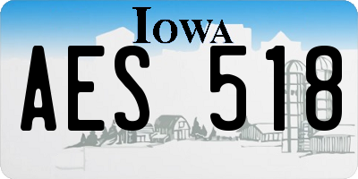 IA license plate AES518