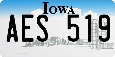 IA license plate AES519