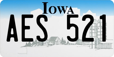 IA license plate AES521