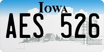 IA license plate AES526