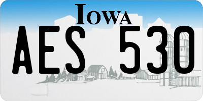 IA license plate AES530