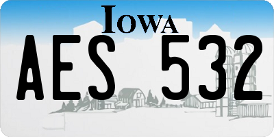 IA license plate AES532