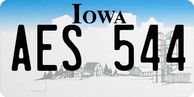 IA license plate AES544