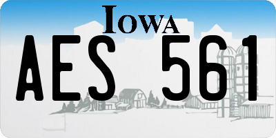 IA license plate AES561