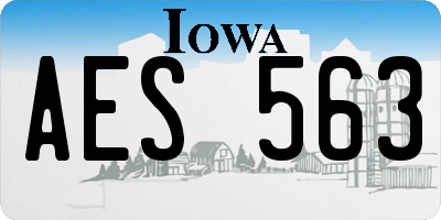IA license plate AES563