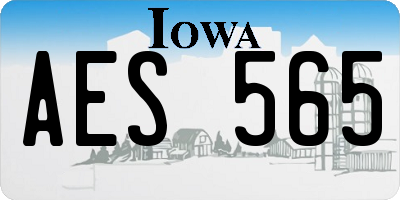 IA license plate AES565