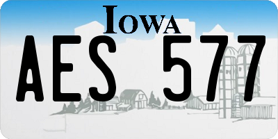IA license plate AES577