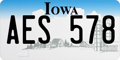 IA license plate AES578