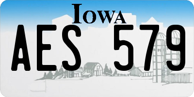 IA license plate AES579