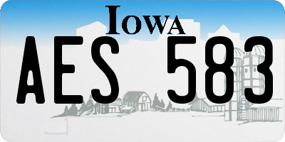 IA license plate AES583