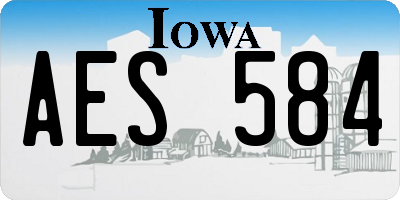 IA license plate AES584