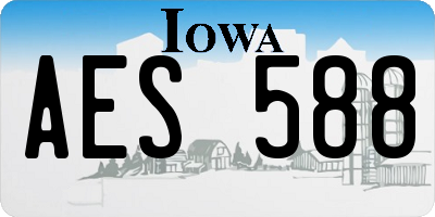 IA license plate AES588