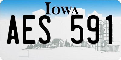 IA license plate AES591