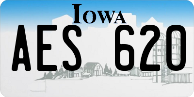 IA license plate AES620