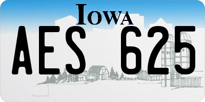 IA license plate AES625