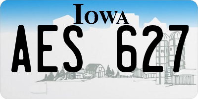 IA license plate AES627