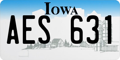 IA license plate AES631