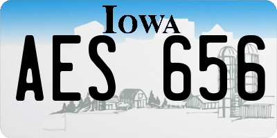 IA license plate AES656