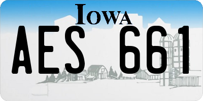 IA license plate AES661