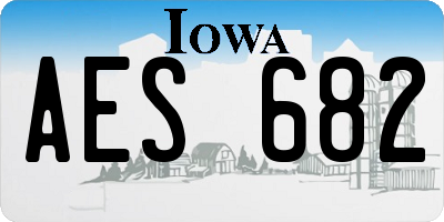 IA license plate AES682