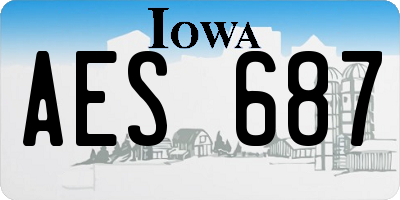 IA license plate AES687