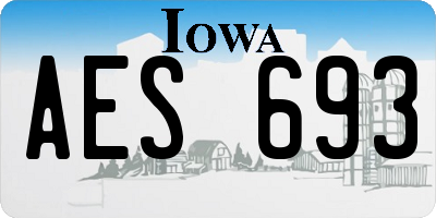 IA license plate AES693