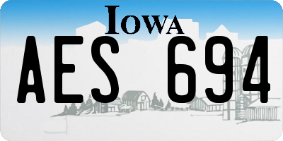 IA license plate AES694
