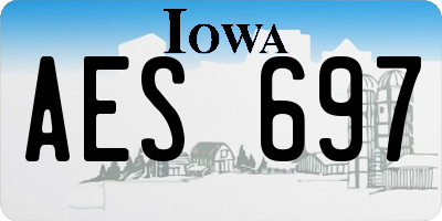 IA license plate AES697