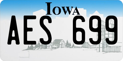 IA license plate AES699