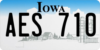 IA license plate AES710