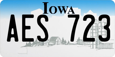 IA license plate AES723