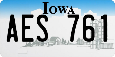 IA license plate AES761