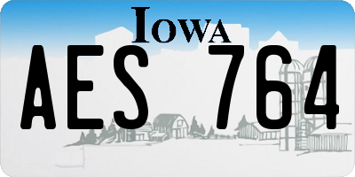 IA license plate AES764