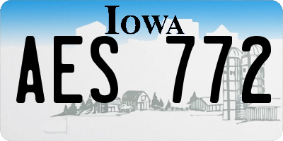 IA license plate AES772