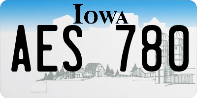 IA license plate AES780