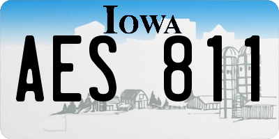 IA license plate AES811