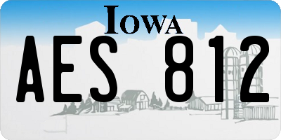 IA license plate AES812
