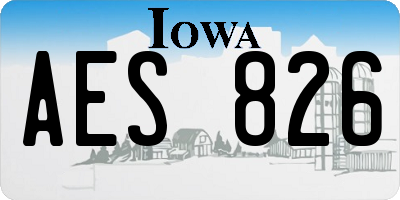 IA license plate AES826