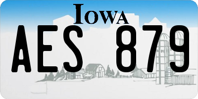 IA license plate AES879