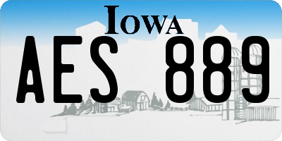 IA license plate AES889