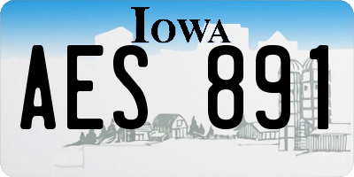 IA license plate AES891
