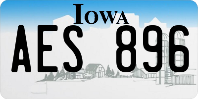 IA license plate AES896