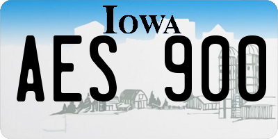IA license plate AES900